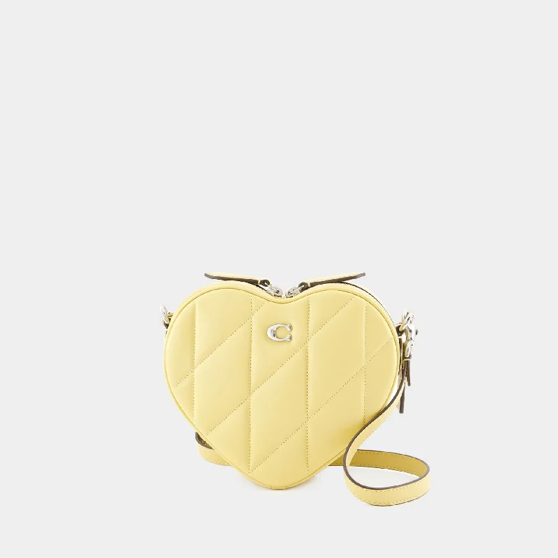 Small - sized Coach crossbody bags in smooth pebble leather for a compact carryHeart Crossbody - Coach - Leather - Yellow