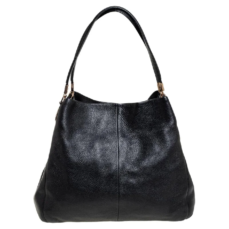 Ladies Coach crossbody bags with a single - strap design for simplicityBlack Leather Edie Shoulder Bag