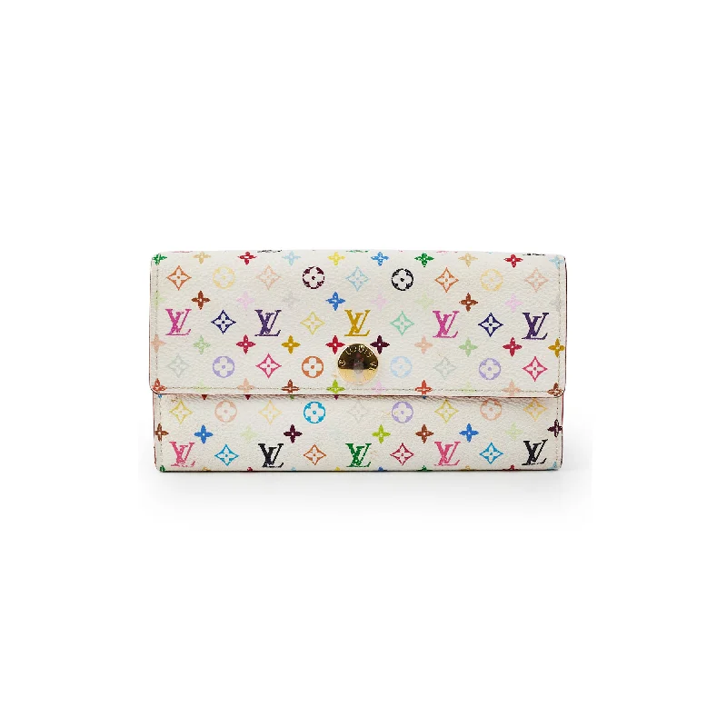 Louis Vuitton Petite Malle bags with a hard - shell structure for uniquenessLouis Vuitton Multicolour Monogram Long Wallet