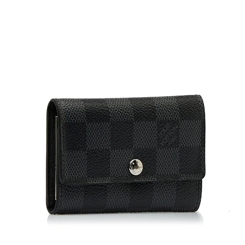 Louis Vuitton Twist bags with a snakeskin - effect panel for a bold lookLOUIS VUITTON Damier Graphite 6 Key Holder