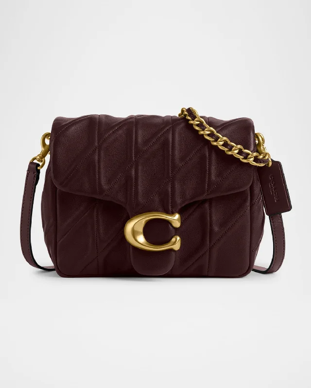 Coach handbags with a metal - framed clasp for durability and styleTabby Time Square Quilted Washed Leather Shoulder Bag