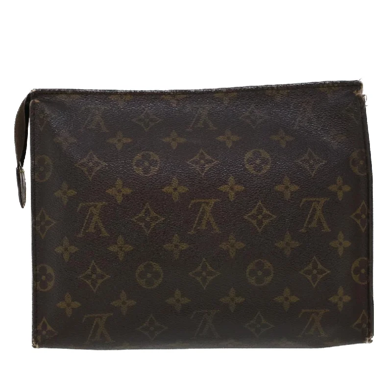 Louis Vuitton bags with a snap - button closure and a decorative charm for styleLOUIS VUITTON Monogram Poche Toilette 26 Pouch M47542 LV  44229