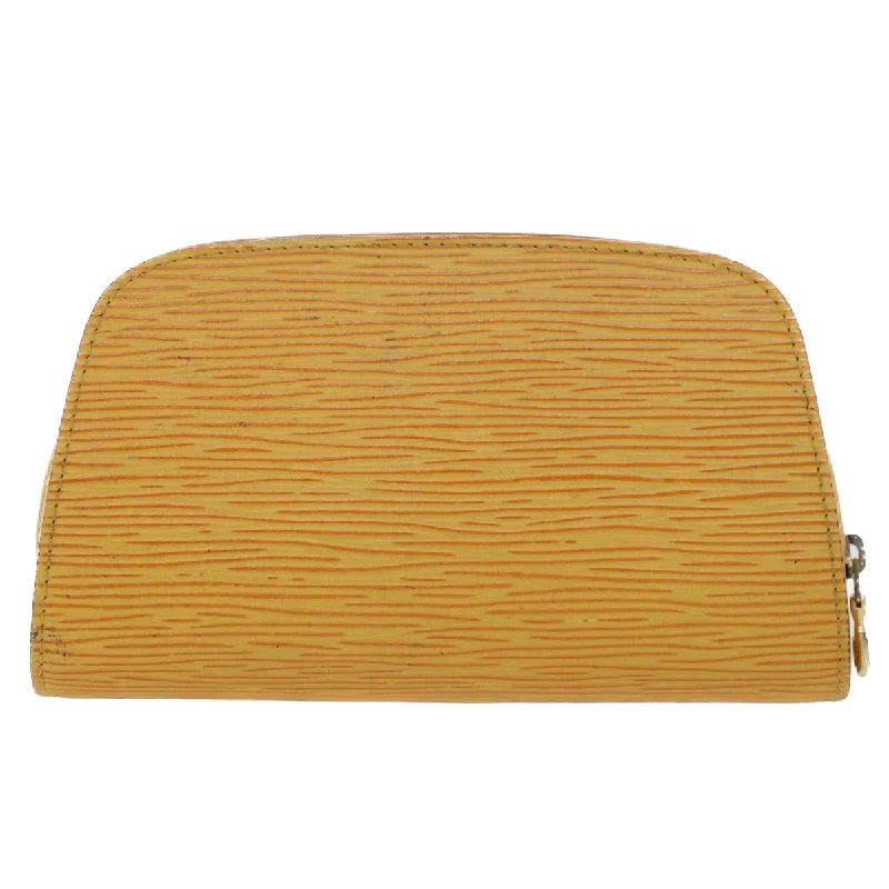 Louis Vuitton handbags with a beaded trim for a touch of glamourLOUIS VUITTON Epi Dauphine PM Pouch Yellow M48449 LV  44415