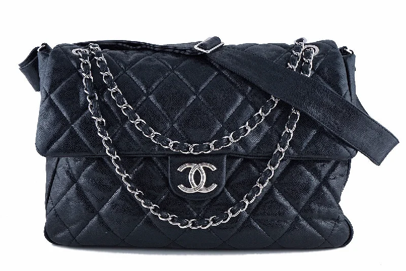 Chanel Lightweight Handbag for Daily ErrandsChanel 16" Black Soft Caviar Bookbag XL Flap Tote Bag