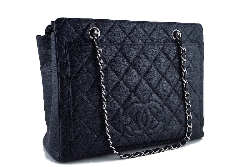 Chanel Limited Edition Handbag for CollectorsChanel Black Caviar Timeless Logo Medium GST Shopper Tote Bag