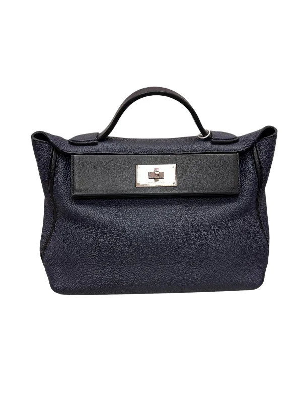 Hermes Bags with Adjustable and Padded Shoulder StrapsHermes 24/24 Size 29 Blue Nuit/Black PHW SYCK1469