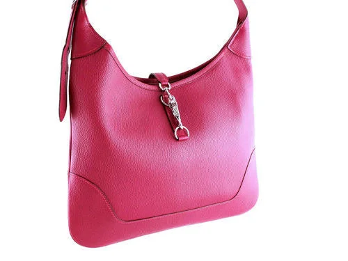 Hermes Kellydoll Bags for a Playful and Chic LookHermes Framboise Pink Chevre Mysore 31cm Trim Hobo Bag