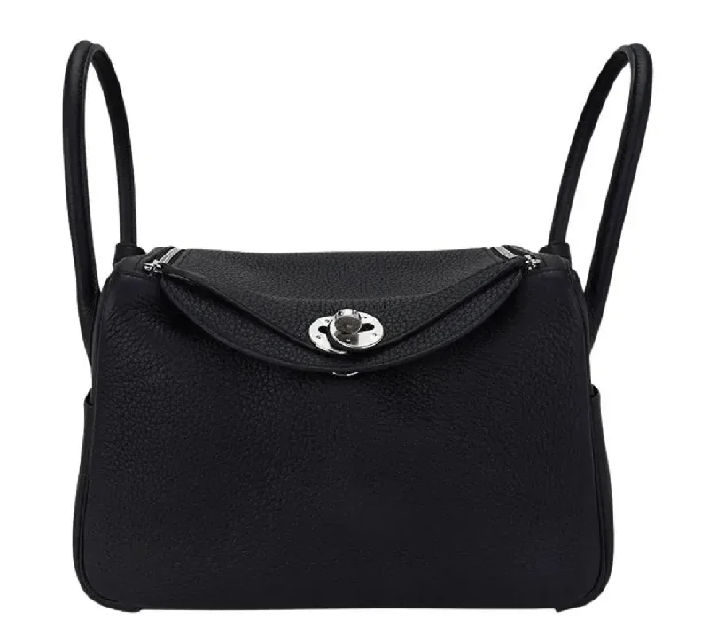 Two - Tone Hermes Bags for a Modern and Stylish AppearanceHermes Lindy 26 Black Clemence PHW #B SKCB-062825