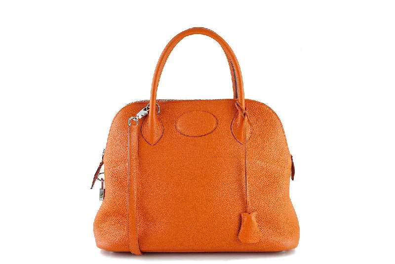 Affordable Replica - Quality Hermes - Inspired BagsHermes Orange 31cm Bolide Shoulder Tote Bag, "P" stamp PHW